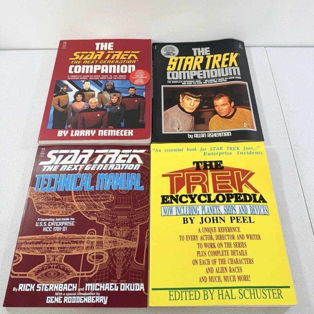 STAR TREK Companion Compendium Encyclopedia Technical Manual Book Lot Of 4‎